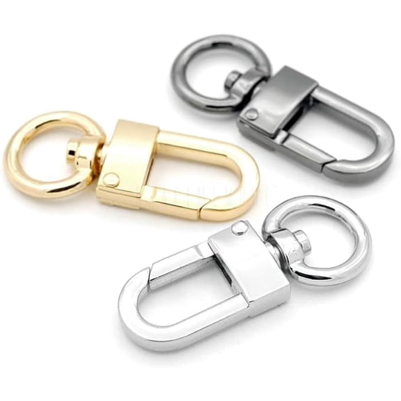 4pcs Swivel Snap Hook Push Gate Lobster Clasps Quality Clips for Lanyard Purse Making VT237 - Pick Color (Gunmetal)