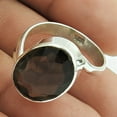 thumbnail image 2 of Genuine Smoky Quartz Brown Gemstone Oval Ring, Solitaire Ring, Beautiful Gifts, Sisiter Wife Mom Gift, Promise Friendship Delicate Gifts For Her (smoky-quartz, Size 7), 2 of 4