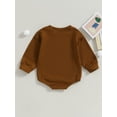 thumbnail image 4 of Bagilaanoe Newborn Baby Girl Boy Oversized Romper Sweatshirt Long Sleeve Bodysuit Letter Print Pullover 3M 6M 12M 18M Infant Casual Tee Tops, 4 of 7