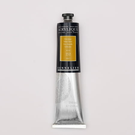 UPC: 3046450069010 | Sennelier Extra-Fine Artist Acryliques – Yellow Ochre 200 ml tube