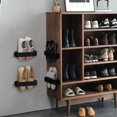 thumbnail image 4 of (Black-5) Estante de zapatos ajustable montado en la pared, organizador de almacenamiento de soporte de zapatos de plástico, almacenamiento de RV, colgadores de zapatos de puerta, paquete de 5, 4 of 5