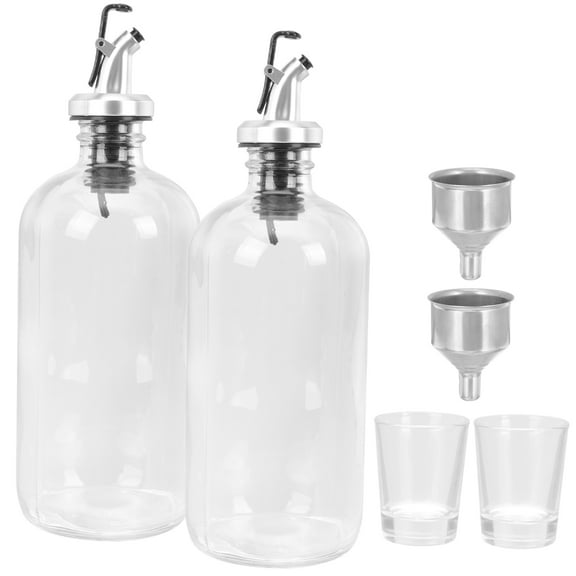 Hemoton 1 Set Mouthwash Dispenser with Cup Glass Mouth Wash Dispenser Set Bathroom Supplies