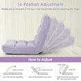 thumbnail image 4 of YEXJ Floor Chair, Video Gaming Chairs with Back Support, Adjustable 14-Position, Alloy Steel Frame, Soft Coral Fleece, Lazy Sofa Lounge for Reading Living Room Recliner for Adults(Lavender), 4 of 8