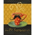 thumbnail image 2 of Audit, Lisa 26x32 Black Ornate Wood Framed with Double Matting Museum Art Print Titled - Cafe Moustache III, 2 of 4