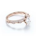 thumbnail image 2 of Antique Dazzling Boho & hippie 1.75 Carat Round Cut Diamond Moissanite Unique Engagement Ring, Wedding Ring in10k Solid Rose Gold, Affordable Gift For Woman, Bridal Set, Matching Band, 2 of 3