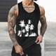 thumbnail image 2 of Camisetas de Tanque de los Hombres Tanque de los Hombres Incolor Gradiente de Impresión Cuello Redondo Correa Delgada Fuga Atrás Regular Casual Deportes Blusas de Tanque, 2 of 5