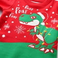 thumbnail image 2 of WIBACKER 2-7T Kid Boy Girl Christmas Long Sleeve Pullover Sweater Round Neck Knitted Tops/Ugly Dinosaur, 2 of 10