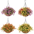 thumbnail image 4 of Flores colgantes Ounissouiy artificiales duraderas Amarillo 45cm, 4 of 6