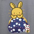 thumbnail image 3 of CafePress - Japanese Style Rabbit With Purse Sweatshirt - Zip Hoodie, Classic Hooded Sweatshirt with Metal Zipper, 3 of 4