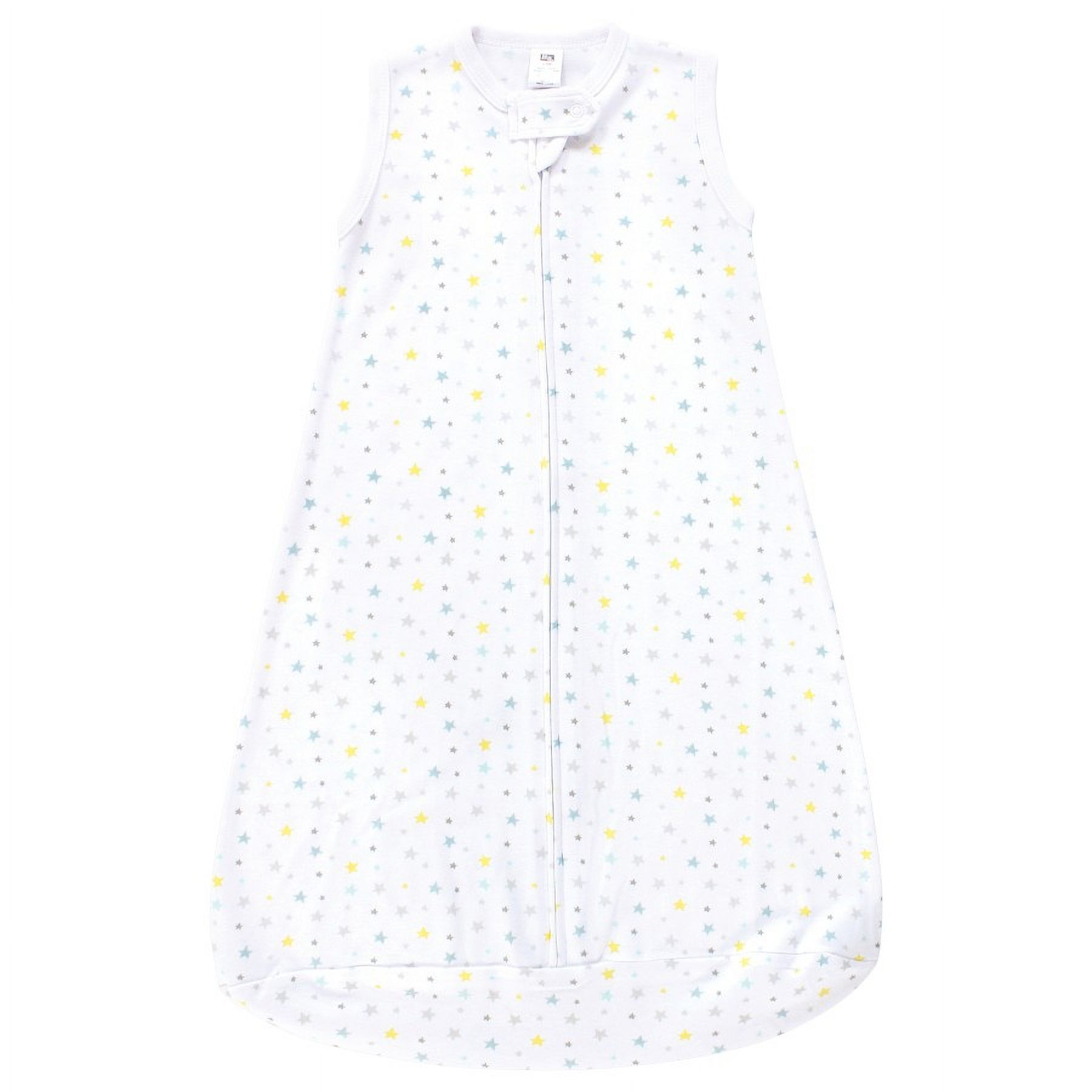 Hudson Baby Cotton Sleeveless Wearable Sleeping Bag, Sack, Blanket, Neutral New Elephant, 3-9 Months