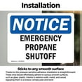 thumbnail image 2 of (2 Pack) Emergency Propane Shutoff OSHA Notice Sign 18 Inch X 12 Inch Vinyl Label Decal Sticker Weather Resistant, UV Protected for Workplace, Business, and Construction Site, Made in, 2 of 6