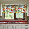 thumbnail image 3 of Yayeee Kitchen Curtains Tier Set of 2 Light Filtering 57"x24" Over Sink Window Panels, Green Tomatoes, 3 of 7