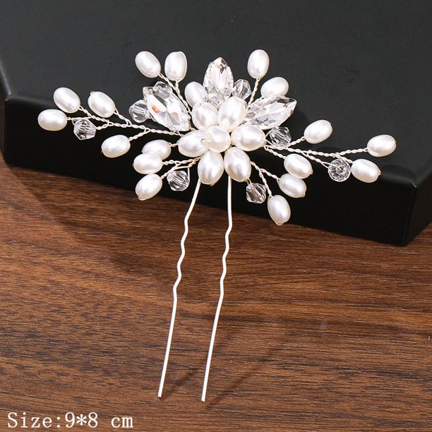 Horquillas para el cabello, accesorios para el cabello para mujer, accesorios de boda, pinzas para el cabello, joyería, perla, diamantes de imitación, flor, horquillas para el cabello, tocado Tan Jianjun unisex