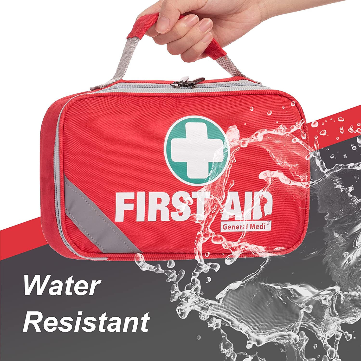 2-in-1 First Aid Kit (215 Piece Set) + 43 Piece Mini First Aid Kit -Includes Ice(Cold) Pack, Moleskin Pad and Emergency Blanket for Travel, Home, Office, Car, Workplace