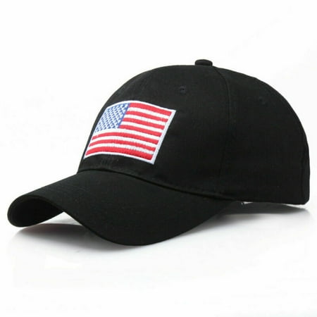 AkoaDa American Flag Tactical Hats Outdoor Black Baseball Hat Embroidered Cap