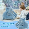thumbnail image 2 of Elephant Stuffed Animals Toy 14 inches, Medium Plush Elephant Plushie Cuddly Pillow Toys Gift for & Adults Blue, 2 of 4
