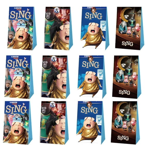 Sing Movie Candy Bags Birthday Goodie Party Favor Decorations Treat Supplies