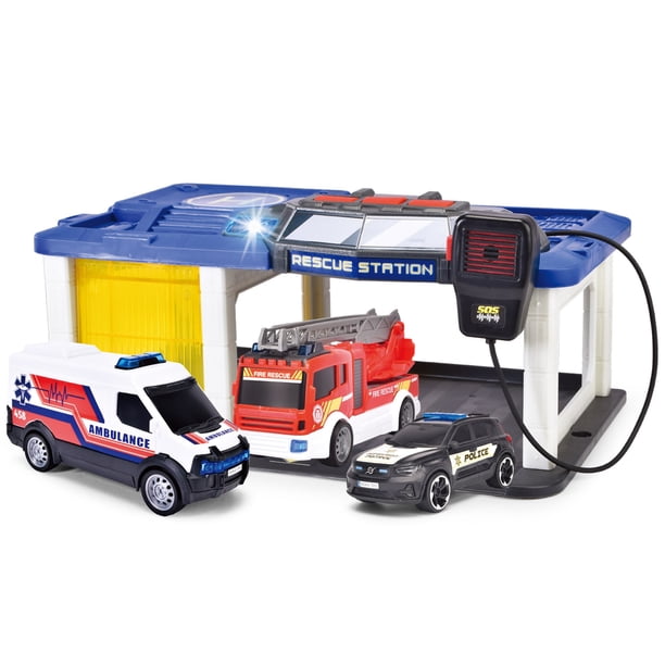 輸入玩具　Dickie Toys　レスキューステーションセット Dickie Toys - Rescue Station - Walmart.com