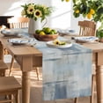 thumbnail image 2 of Table Runner 72 Inches Long for Kitchen Dining, Blue Beige Dresser Scarf Farmhouse, Dining Table Decorations for Wedding/Parties, Oil Painting Abstract Art Contemporary 14 x 72 In, 2 of 9