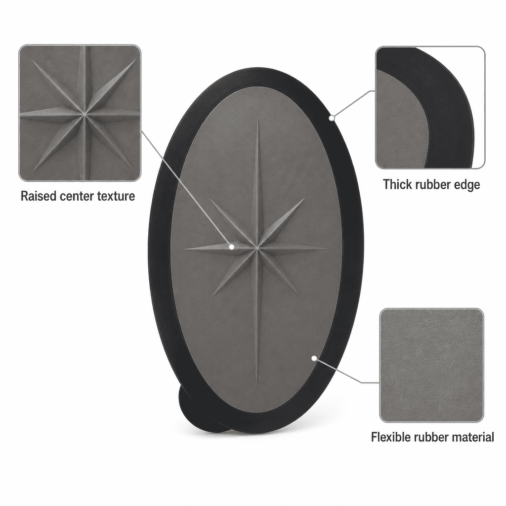 Waterproof Oval Kayak Hatch Cockpit Cover, Marine Grade ABS Deck Lid with TPE Seal