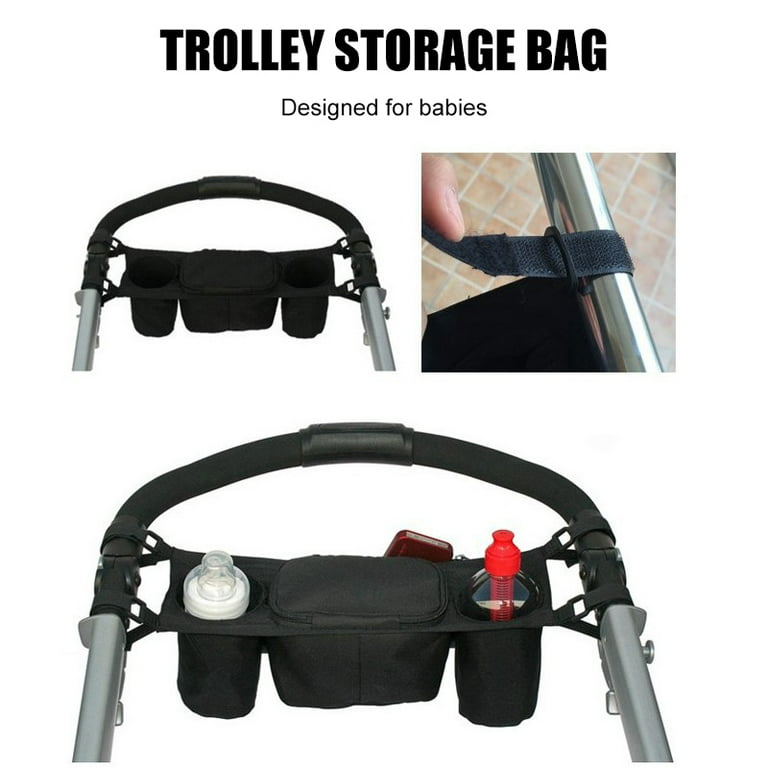 Baby Stroller Organizer Bag With Insulated Pocket Universal Fit
