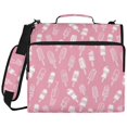 thumbnail image 2 of Zipper Binder with Shoulder Strap 2 inch 3 Ring Waterproof File Folder Organizer Bag 500 Sheet Ice Cream and Popsicle Pattern, 2 of 8