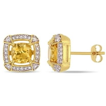 Everly Women's Citrine and Sapphire 10k Yellow Gold Earrings