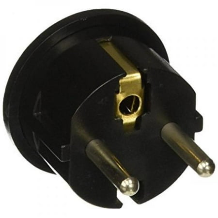 European Single Globe Plug CKITZE BA-4 Grounded European German Schuko Plug Adapter Adaptor - American USA to German, France, Russia & more - Excellent Quality ()