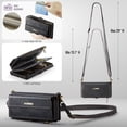 thumbnail image 6 of Allytechgroup Wallet Case for iPhone 11 with Credit Card Slot, RFID Blocking PU Leather Flip Case with Shoulder Strap Wrist Strap Compatible with MagSafe Shockproof Full Body Cover, Black, 6 of 13