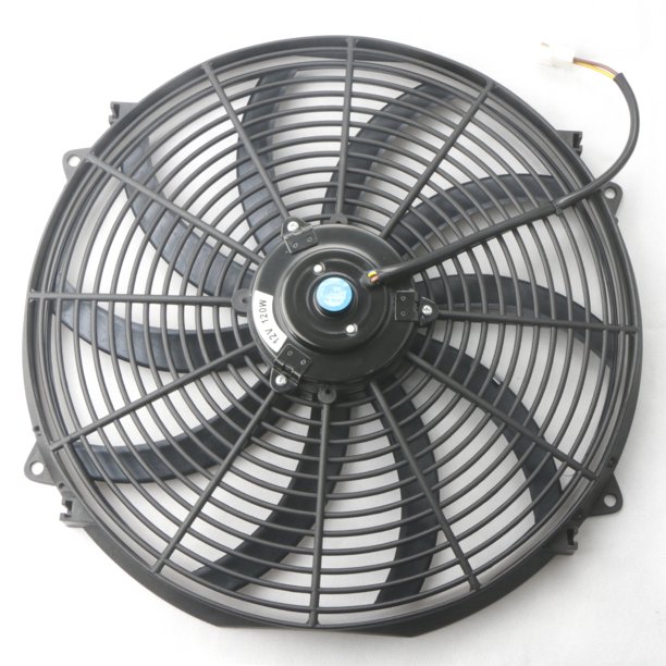 Ventilateur Radiateur 16 Pouces 24V 120W - Mince, 10 Pales, Pour Voiture, Camion, RV