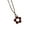 Red, variant on Stylish Hollow Flower Necklace Contemporary Flower Pendant Necklace with Leather Cord for Effortless Chic Look