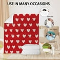 thumbnail image 6 of Valentine's Day Throw Blanket 100x130cm Soft Cozy Warm Red Pink Heart Winter Flannel Blanket Romantic Love Heart Decorative Fuzzy Blanket For Home Office Living Room Sofa, 6 of 7