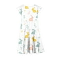 thumbnail image 3 of Xdegoge Easter Dresses for Girls Rabbit Print with Tiered Skirt and Cap Sleeves, Lightweight and Comfortable Teens Holiday Dress, 3 of 5