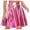 Pink, variant on IROINNID Short Empire Waist Skirt For Women Basic Versatile Stretchy Flared Casual Party Cosplay Skater Skirt Solid Color Skirt