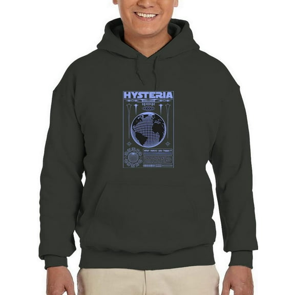 Modern Hysteria Techno Style Hoodie Men -Image by Shutterstock, Male 3X-Large