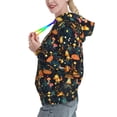 thumbnail image 2 of Picia Colorful Plants Mushroom Pattern Casual Women's Hoodie, Hooded Sweatshirt with Kangaroo Pocket, Comfortable Pullover with Eye-catching Drawstrings-Small, 2 of 7