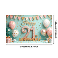 thumbnail image 5 of Yatrandify Rose Gold Balloon Happy Birthday Banner Glitter 21st Celebration Backdrop for Indoor Party Decoration Event, 5 of 7