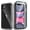 Black / Clear, variant on PeakDrop for iPhone 11 Case with Screen Protector, Clear Full Body Heavy Duty Protective Transparent Cover (2x Glass Screen Protector Included) - Yellow