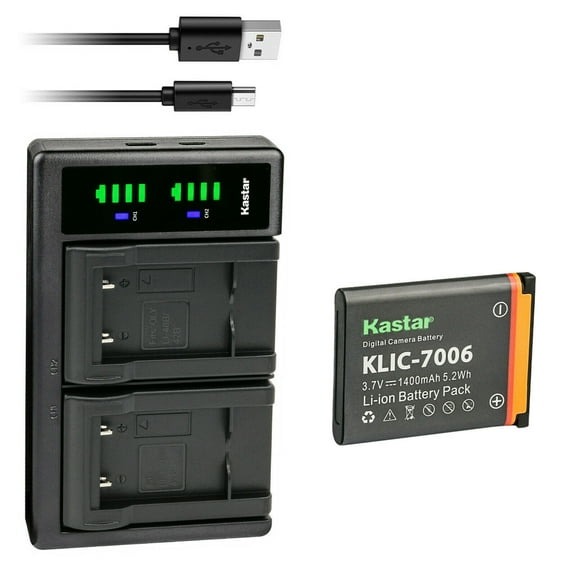 Kastar 1-Pack KLIC-7006 Battery and LTD2 USB Charger Compatible with Kodak KLIC-7006 K7006 Battery, Kodak KLIC-7006 Charger, Kodak Easyshare Touch, Easyshare Touch M577, Easyshare MD30 Camera