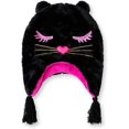 thumbnail image 4 of Addie & Tate Girls Winter Hat and Gloves Set, 2-4 Years, Toddler Winter Beanie and Mittens, Baby Girl Hats and Mittens in Black Cat Design, 4 of 5