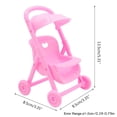 thumbnail image 3 of Children's Play Doll Accessories Simulation Baby Push Car Mini Two Seater Dining Chair, 3 of 8