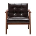 thumbnail image 3 of Convenience Concepts Take a Seat Natalie Accent Chair, Espresso Faux Leather/Espresso, 3 of 10