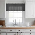 thumbnail image 5 of Black Burlap Texture Sheer Curtains Valances for Windows Farmhouse Vintage Black Chiffon Kitchen Valances for Cafe, Rod Pocket Voile Window Treatments Curtains for Living Room Bedroom, 54"x18", 5 of 9