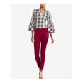 thumbnail image 3 of RALPH LAUREN Womens Pink Velvet Stretch Casual Cropped Pants 10, 3 of 4