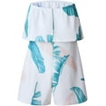 thumbnail image 3 of Women's Strapless Off Shoulder Printed Beachwear Short Rompers Jumpsuits, 3 of 4