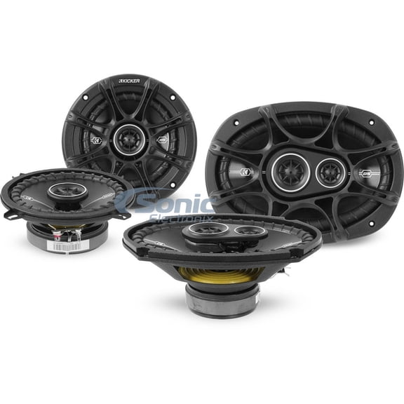 2 Kicker 43DSC504 5.25" 2-Way Car Speakers   2 43DSC69304 6x9" 3-Way Speakers