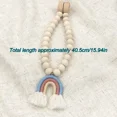 thumbnail image 4 of Amgo 2-Pack Red Boho Rainbow Wooden Bead Curtain Tiebacks - Stylish Holdbacks for Curtains, 4 of 6