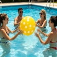 thumbnail image 5 of Polka Dot Inflatable Beach Ball 30cm Colorful Pool Toy for Kids Adults,Yellow, 5 of 6