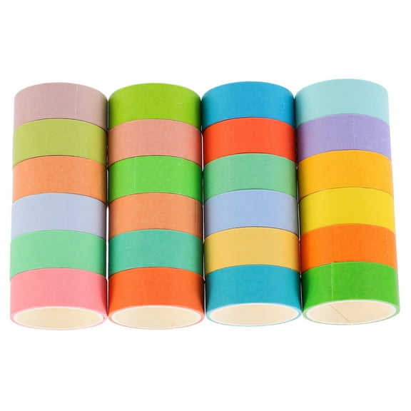 MLINS Rolls Sticky Floral Tape Glue Tape Celo Bright Color Tape 16X9.5CM