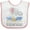 White and Pink, variant on Inktastic My Great Grandma Loves Me to the Moon and Back Elephant Boys or Girls Baby Bib